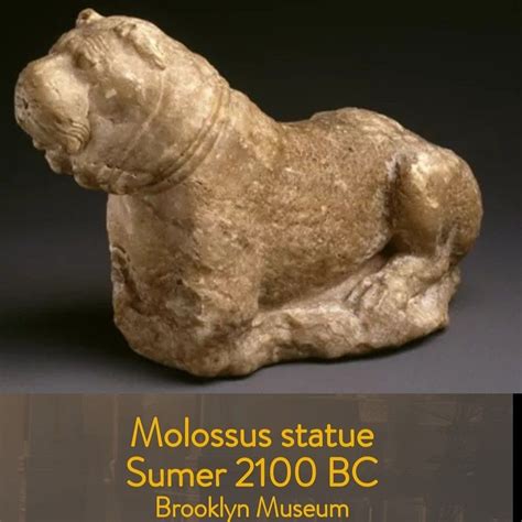 American Molossus Statue of ancient Molossus from Sumer circa 2100 BC ...