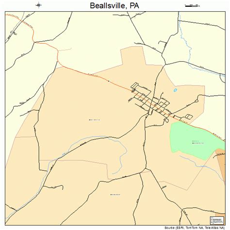 Beallsville Pennsylvania Street Map 4204568