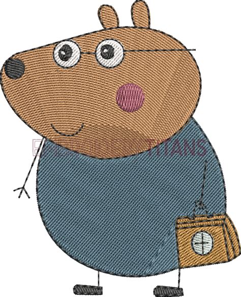 Dr Brown Bear Peppa Pig Free Machine Embroidery Design Download in PES ...