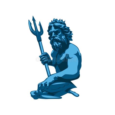 Virginia Beach Neptune Statue Vector Illustration Stock Illustration ...