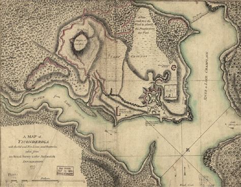 Fort Ticonderoga 1777 Map - ticonderoga ny • mappery