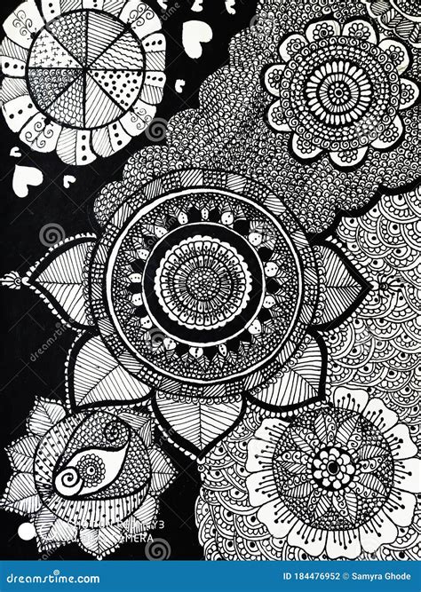 Full Page Mandala Art Disigns Stock Illustration - Illustration of ...