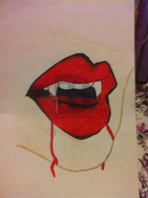 Vampire Lips Drawing at PaintingValley.com | Explore collection of ...