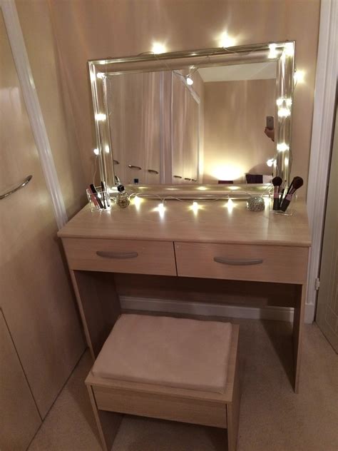 Fairy light dressing table on a budget! Dressing table - Argos, Mirror ...