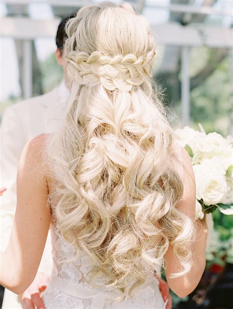 Bridal Hairstyles Up For Ceremony Down For Reception - Wavy Haircut