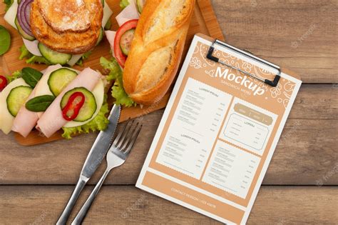 Premium PSD | Sandwich menu mockup design