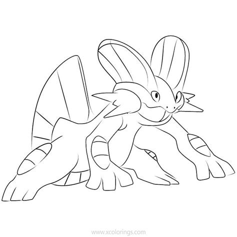 Swampert Pokemon Coloring Pages - XColorings.com