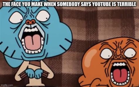 Gumball Traumatized Face - Imgflip