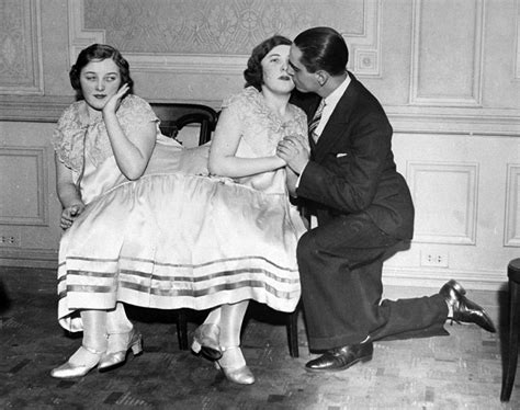 Conjoined twin Margaret Gibbs gets a kiss from her betrothed (1940s ...