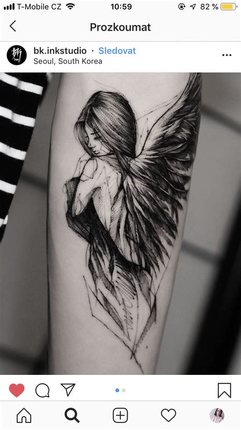 Angel tattoo | Angel tattoo for women, Angel tattoo designs, Sleeve tattoos