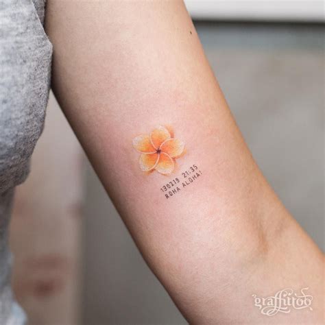 Yellow Plumeria Tattoo