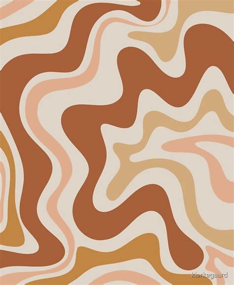 Liquid Swirl Retro Modern Abstract in Earth Tones Art Print by ...