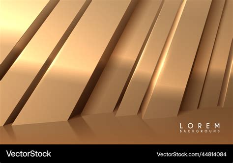 Abstract golden geometric shapes background Vector Image