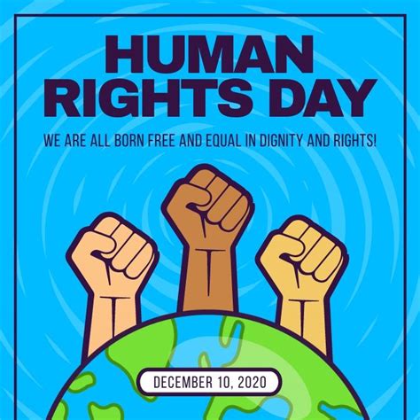 Blue Human Rights Instagram Image | Human rights day, Human rights, Human