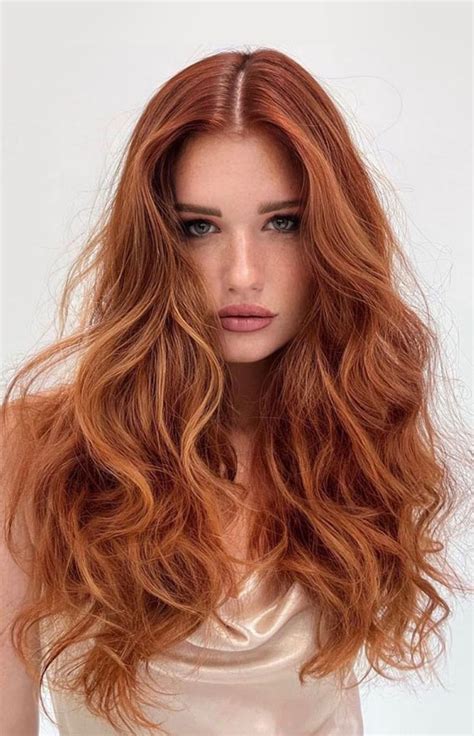 35 Copper Hair Colour Ideas & Hairstyles : Copper Red Haute