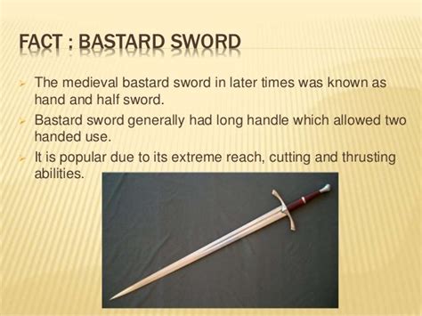 History of bastard sword