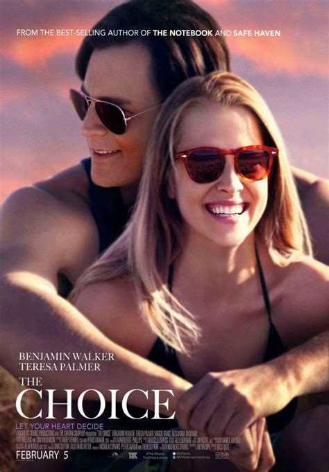 Benjamin Walker, Teresa Palmer's The Choice movie poster - Photos ...