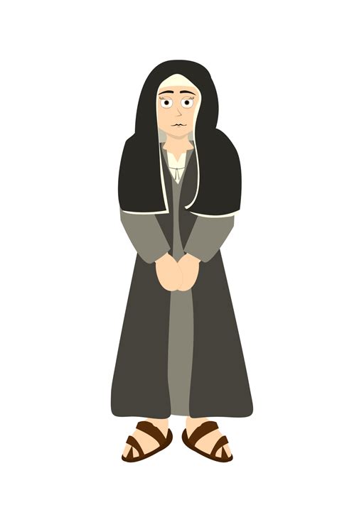 Cartoon Bible Character - Mary Magdalene 26795195 PNG