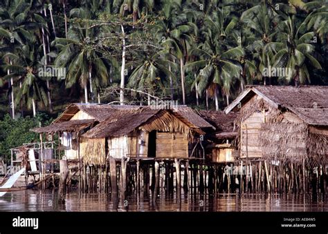 Badjao dwellings Badjao tribe sea gypsies Siasa Island Sulu Province ...