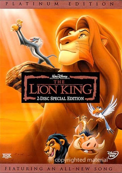 Lion King, The: Special Edition (DVD 1994) | DVD Empire