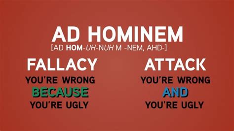 Argumentum ad hominem – logical fallacies