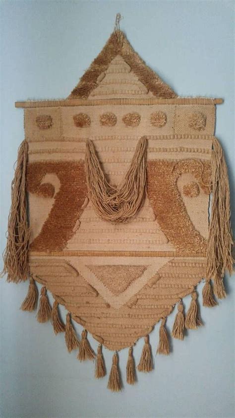 Tapestry Wall Art Hanging Fringe Jute Natural Fiber | Etsy Canada ...