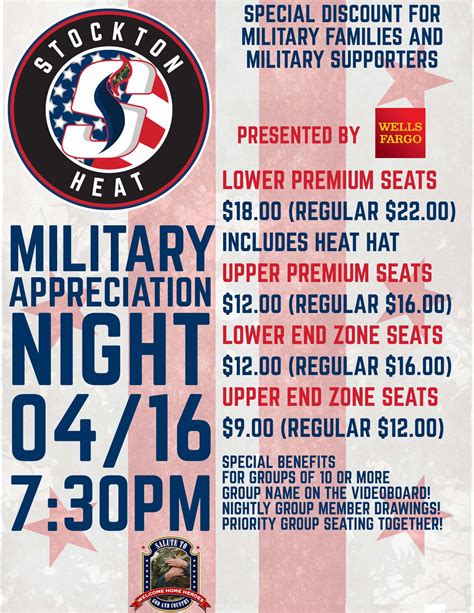 Stockton Heat Military Appreciation Night - Welcome Home Heroes Foundation