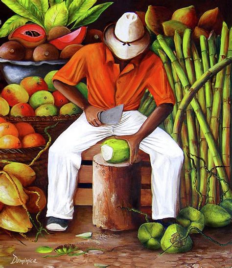 Caribbean Painting - Manuel In His Caribbean Paradise by Dominica ...