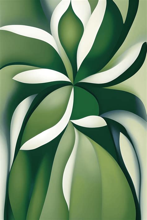 Georgia O'Keeffe Abstract Flower Painting · Creative Fabrica