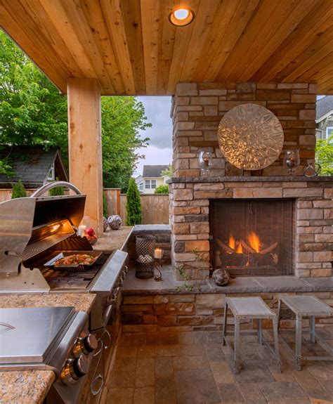 20 Extraordinary Outdoor Kitchen with Fireplace - Home, Family, Style ...