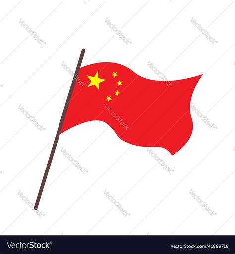 Waving flag of china peoples republic of china Vector Image