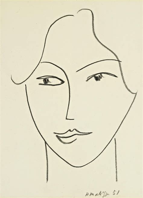 Henri Matisse (1869-1954) Visage 1951 (33 by 26 cm) | Анри матисс ...