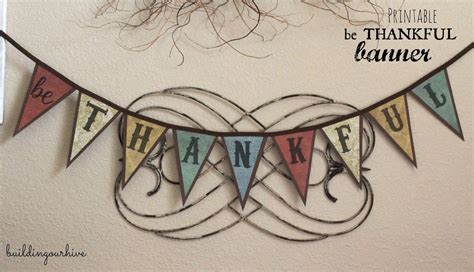 Printable be THANKFUL Banner