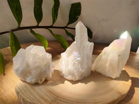 Raw Opal White Crystal Cluster Angel Aura Quartz Crystal - Etsy