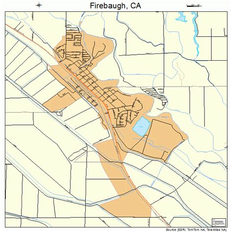 Firebaugh California Street Map 0624134