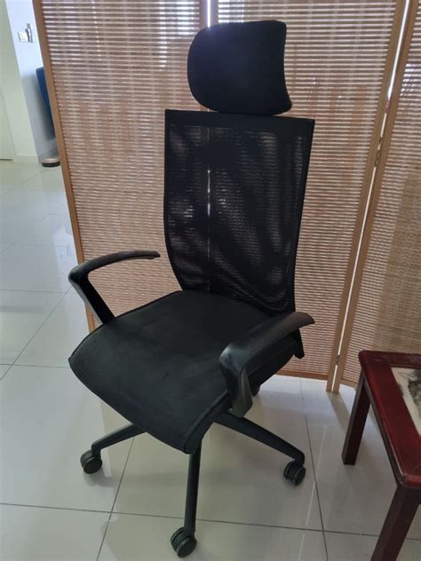 Ergonomic Office Chair with Headrest, Furniture & Home Living ...