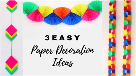 3 Easy Paper Decoration Ideas - Little Crafties