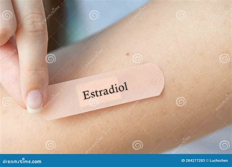 Estradiol Transdermal Patch Stock Image - Image of estradiol, estrogen ...