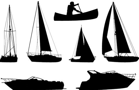 Boat Silhouette Ship Royalty-free - Silhouette of various sailboats png ...