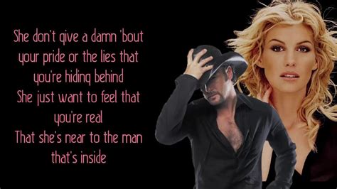 Tim McGraw & Faith Hill - Speak to a Girl (Lyrics) (With images) | Tim ...