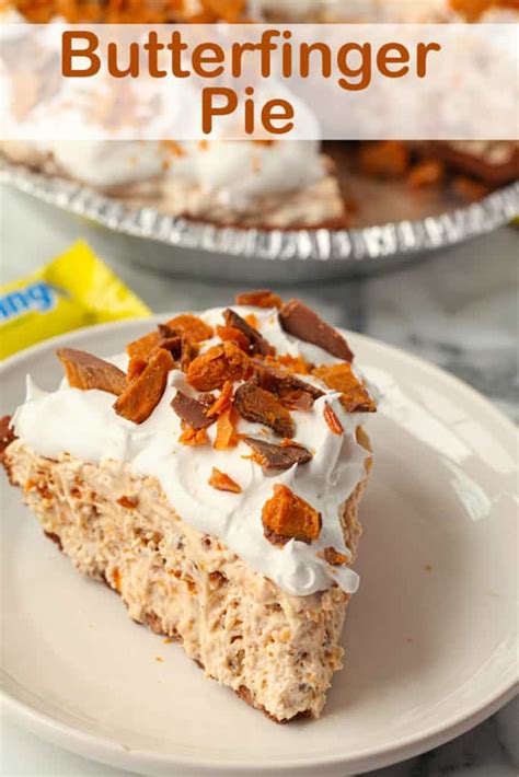 Butterfinger Pie | Easy- No Bake | Pics and Pastries