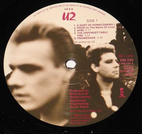 U2 The Unforgettable Fire Album Cover