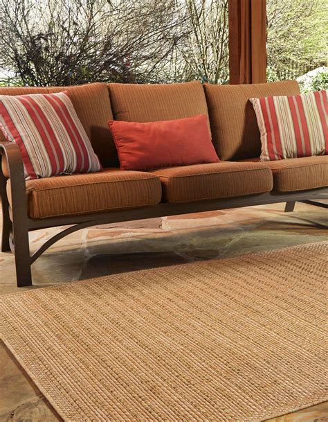 Light Brown 3' 3 x 5' Outdoor Border Indoor / Outdoor Rug | eSaleRugs