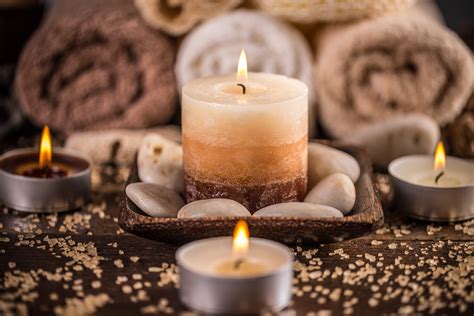 Download Candle Zen Man Made Spa 4k Ultra HD Wallpaper