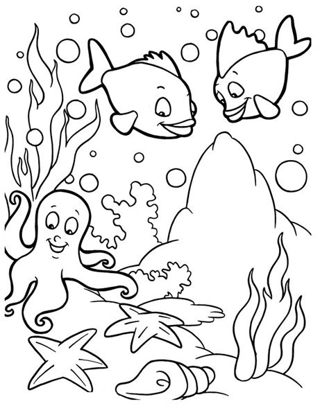 Underwater Animals Coloring Pages at GetColorings.com | Free printable ...