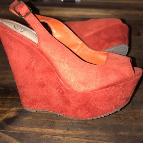 Shoes | Orange Wedges | Poshmark