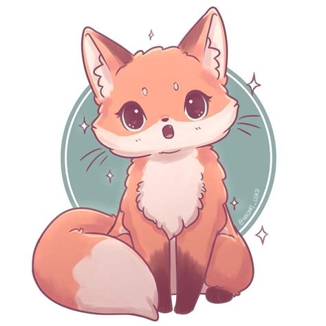 Cute Red Fox Drawing