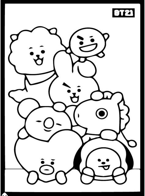 Kids-n-fun.com | Coloring page BT21 bt21 6