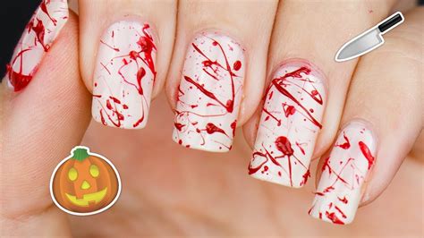 White blood splatter nails Acrylic & Press On Nails Jewelry & Beauty ...