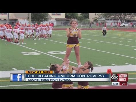 Cheerleader's uniforms are inappropriate says school that provides them ...